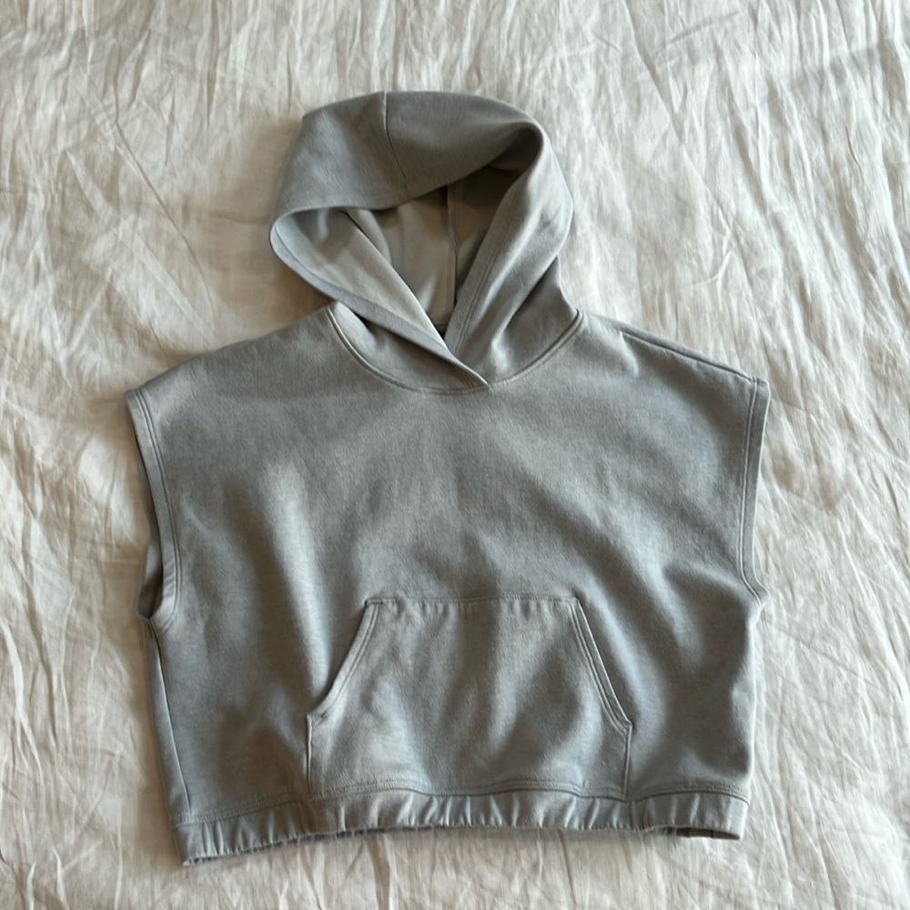 Girls Old Navy Active crop sleeveless hoodie L